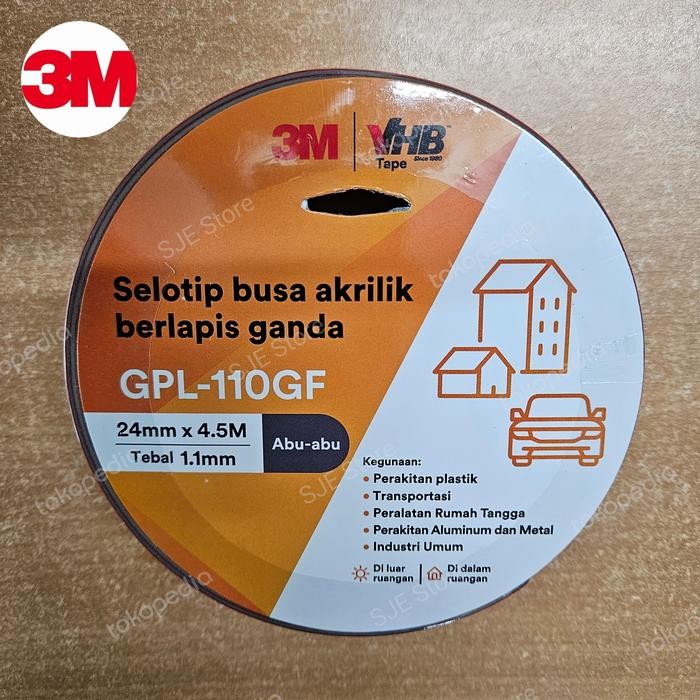 

Stok Baru 3M Double Tape VHB 24 mm x 4,5M ORIGINAL