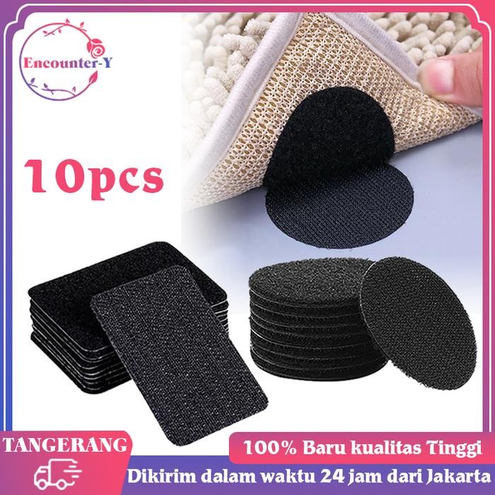 

Stok Baru Velcro Perekat Bulat 10pcs Double Tape Velcro 6cm Velcro Tape Bulat Serbaguna Perekat Kain