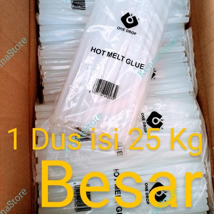 

Stok Baru 1 Dus isi 25 Kg Lem Bakar, Lem Tembak, Glue Stick merk One Drop ukuran BESAR