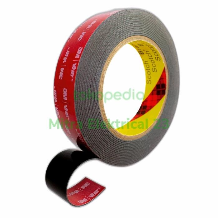 

Stok Baru Double Tape 3M VHB 5952 Heavy Duty Hitam 12mm 3m