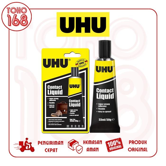 

Stok Baru Uhu Household Contact Liquid Glue/Lem Cair Serbaguna/Sepatu/Tas 33 ml (Tube)