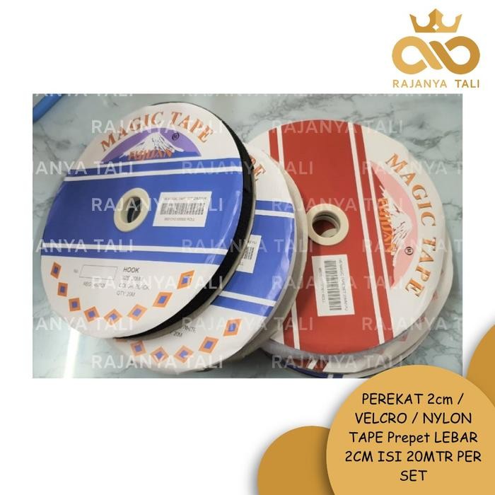 

Stok Baru PEREKAT 2cm / VELCRO / NYLON TAPE Prepet LEBAR 2CM ISI 20MTR PER SET
