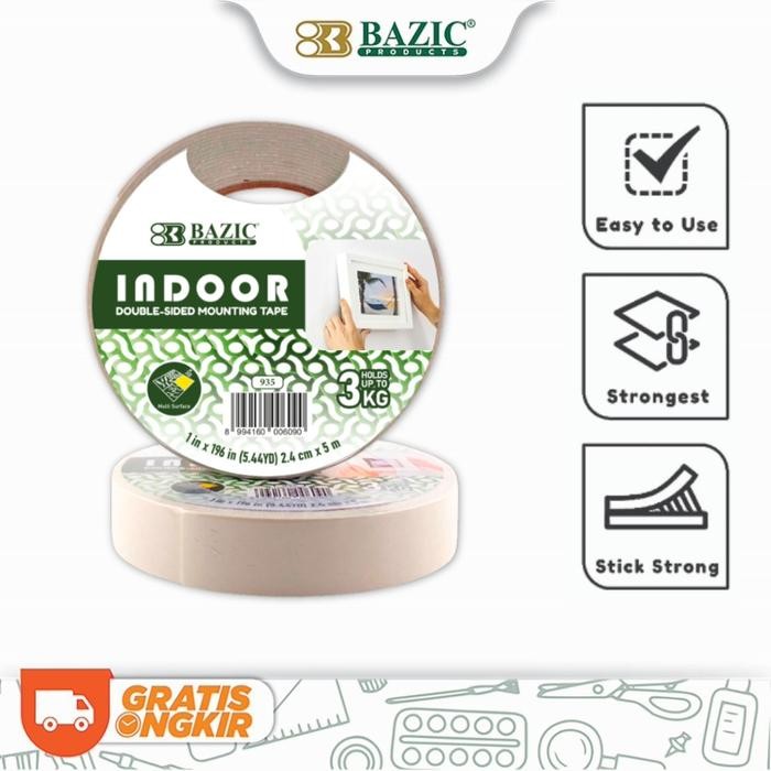 

Stok Baru Bazic Indoor Double Sided Mounting Tape - Selotip Serbaguna