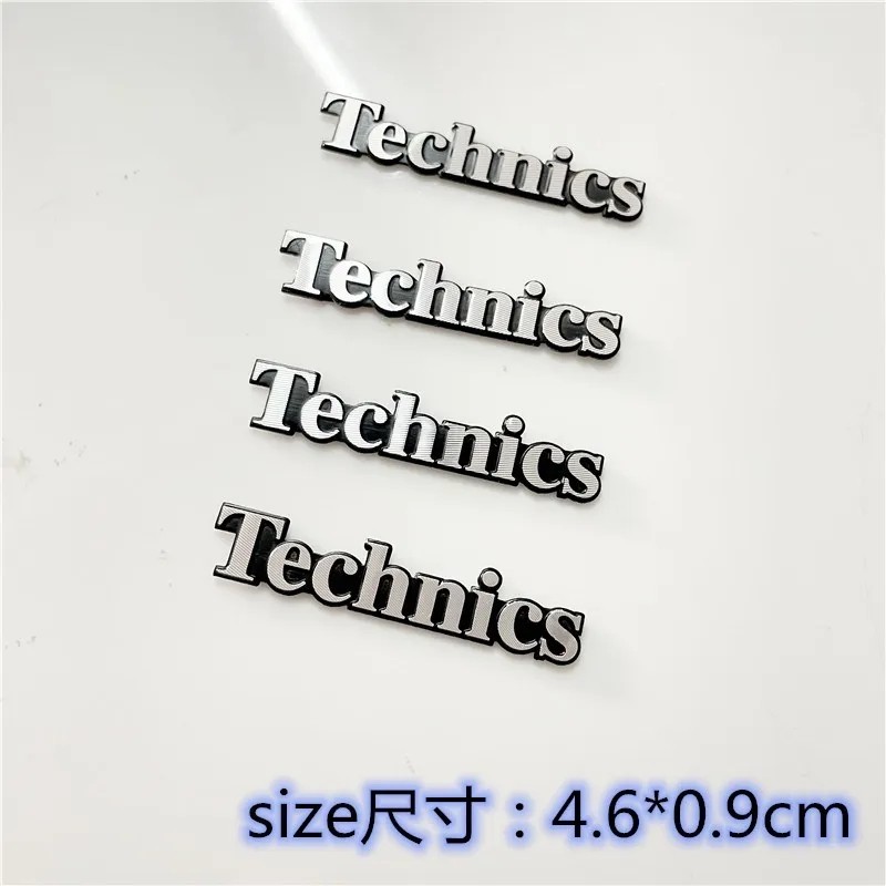 IMPORT 6X Technic Speaker 46x9mm aluminum sticker technics car styling stereo speaker badge emblem
