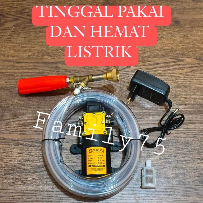 Alat cuci motor steam ac mobil Mesin pompa DC mini stim motor ac paket selang lengkap steam