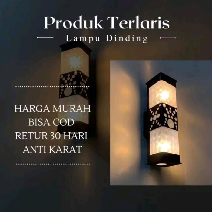 LAMPU HIAS DINDING OUTDOOR UKIR LAMPU TERAS LAMPU KAMAR TIDUR HITAM PVC BOHLAM MINIMALIS