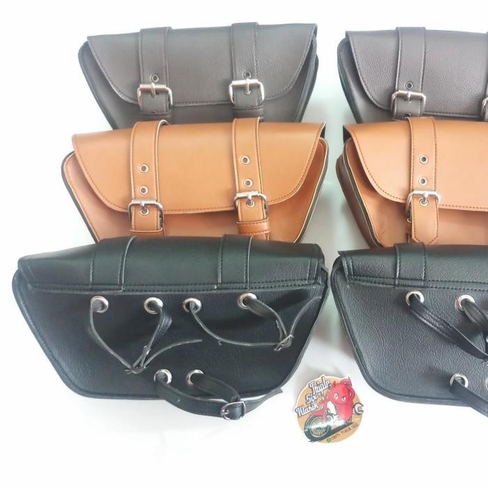 [Expert] tas samping sidebag side bag motor klasik custom honda c70 streetcub