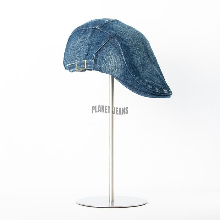 Promo Terbatas Topi Flat Cap Bahan Denim Pelukis Vintage Baret Newsboy - Fc02 Planet Jeans