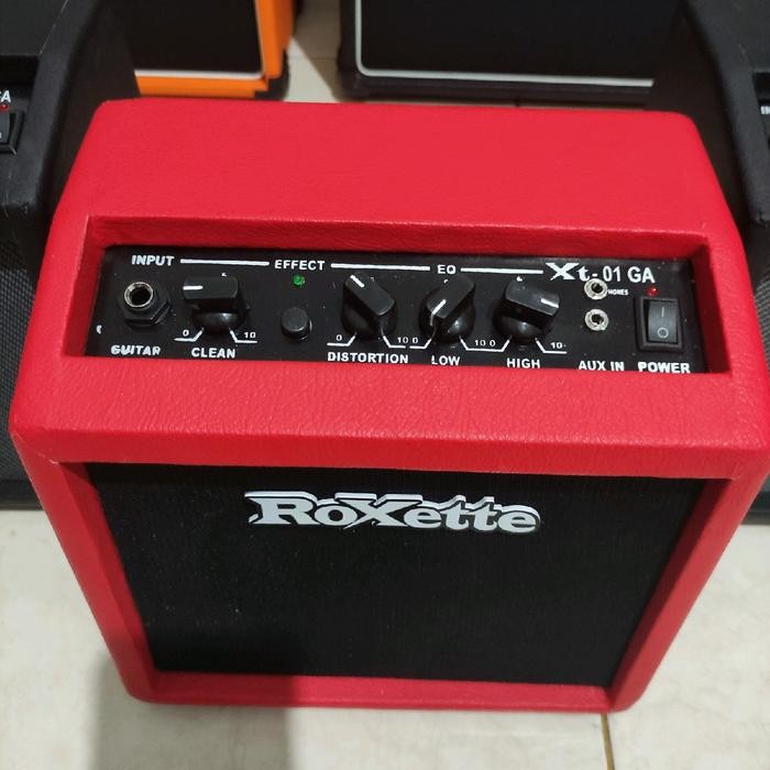 Amplifier Mini Gitar Bass Roxette 4Inch 3Input Suara Mantaps Untuk Dalam Ruangan Amplifier Rumah
