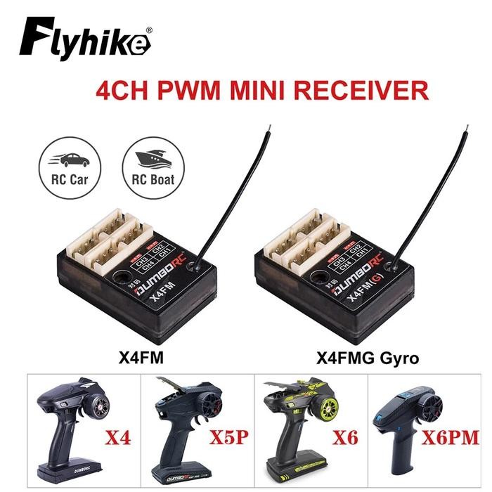 DumboRC Receiver X4FM / X4FMG Gyro 4CH PWM Mini Receiver for DumboRC
