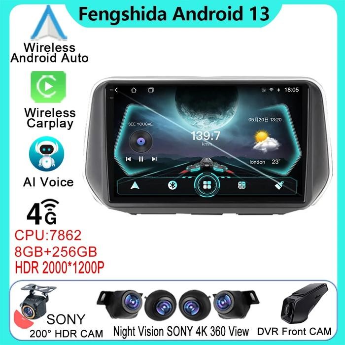 Car Radio For Hyundai santa fe 2019 - 2020 Android Auto Multimedia