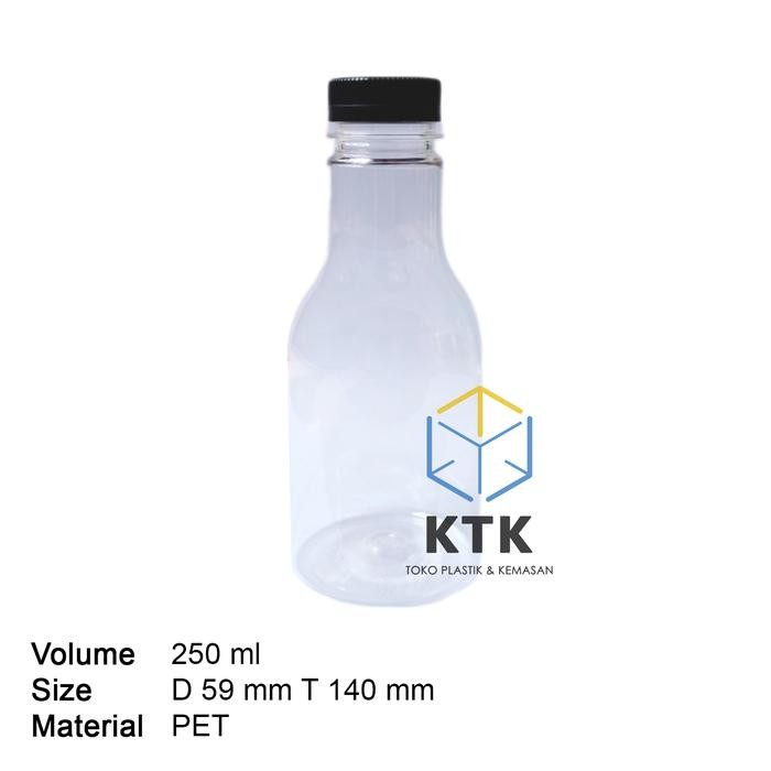 Botol Plastik Pir 250 Ml [10 Pcs] Kemasan Minuman Unik Cikita Pear Terlaris