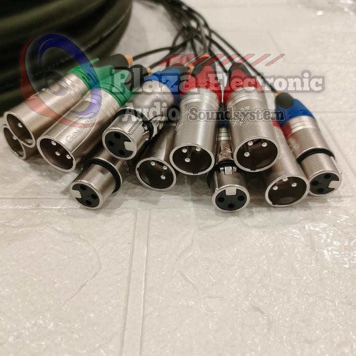 Snake Kabel 12 Annel Komplit + Stage Box Stx 8 Input 4 Output 10 Meter