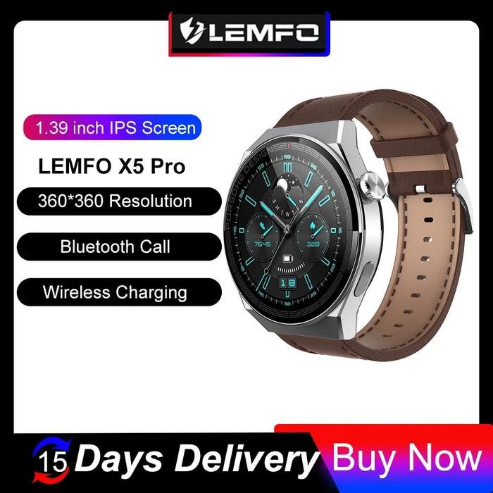 LEMFO Smartwatch For Men 2023 NFC Wireless Charging Smart Watch