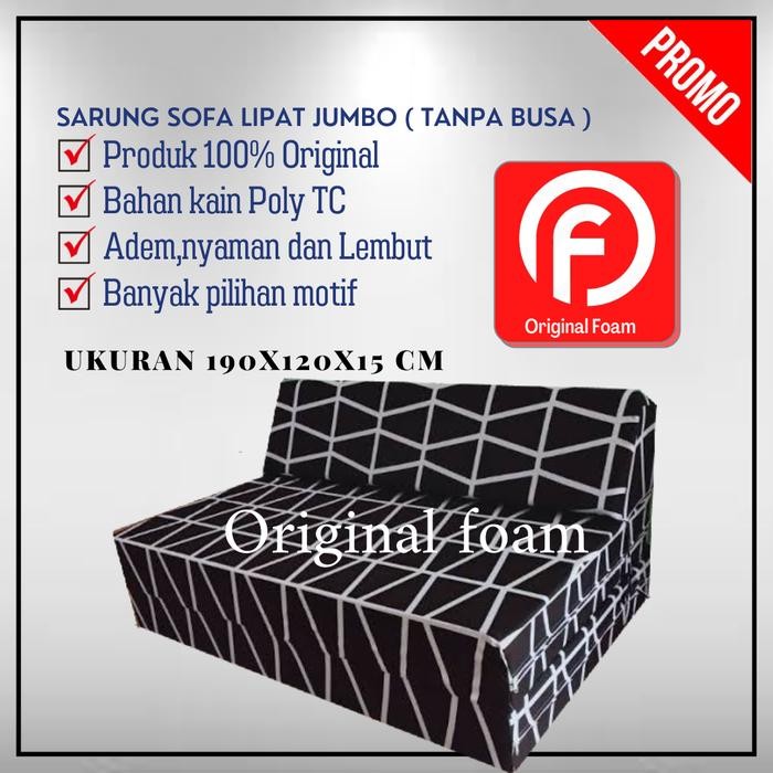 Sarung Cover Sofa Lipat Jumbo Inoac Uk 190x120x15 cm