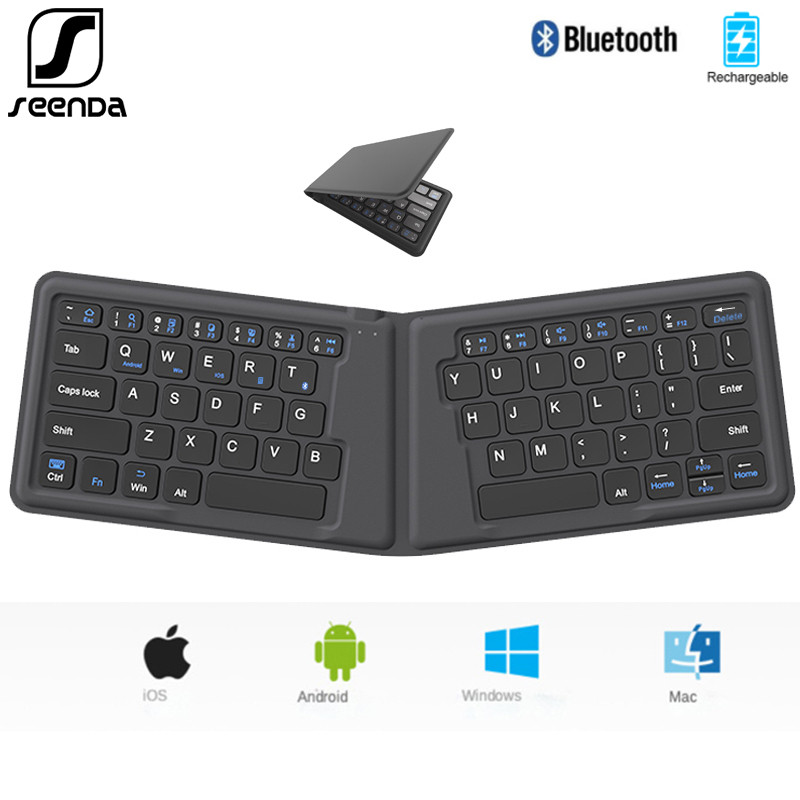 SeenDa Foldable Bluetooth Keyboard Ultra-Slim Portable Wireless