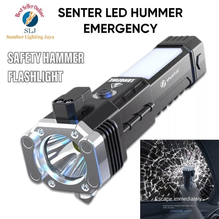 Senter Led Multifungsi Hummer Emergency Plus 4 Magnet / Senter Cas Usb