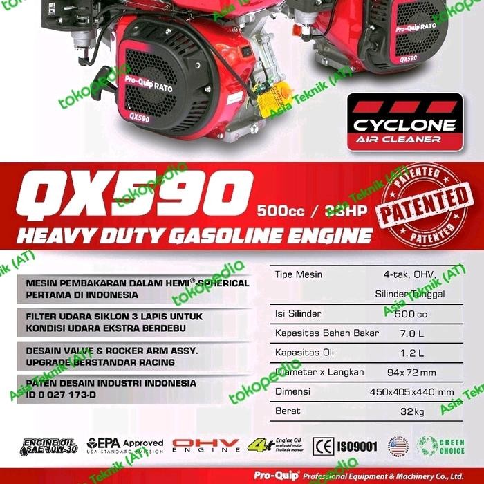 Mesin Bensin 33 Hp Heavy Duty Gasoline Engine ProQuip Rato QX590