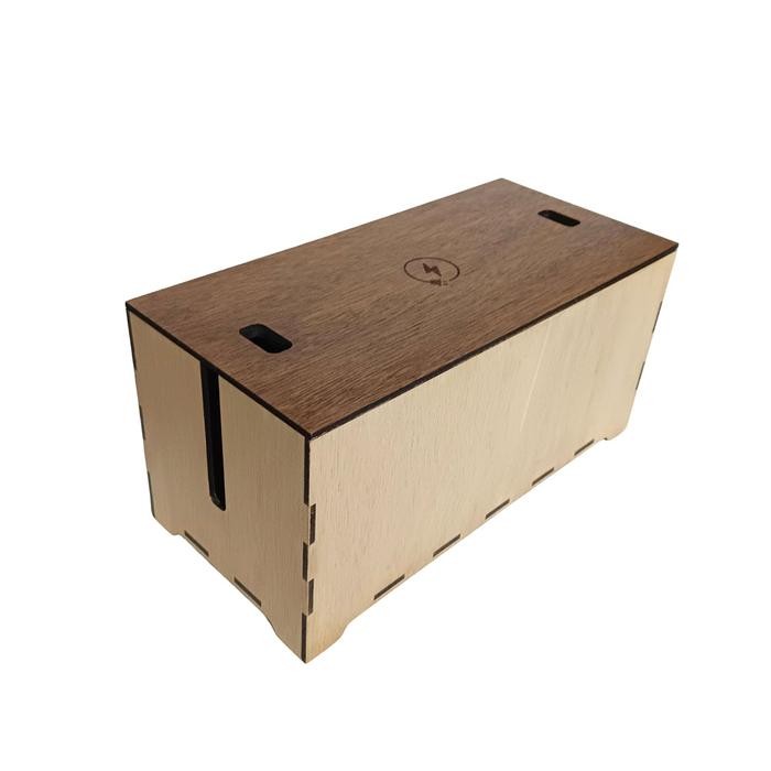 

HOT SALE! Kotak Organizer Pengatur Kabel Charger Cable Management Bahan Playwood