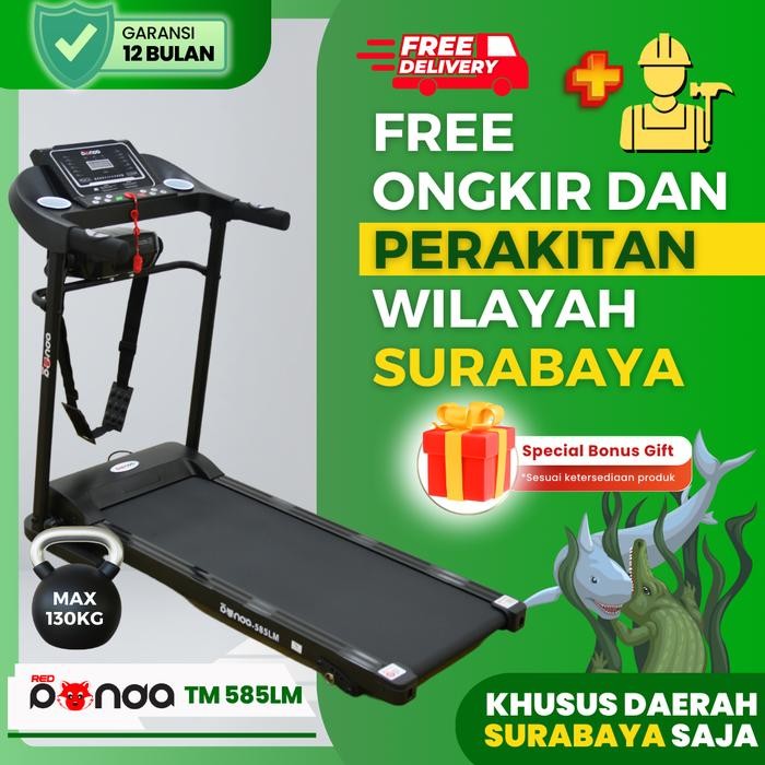 Free Ongkir + Rakit Surabaya - Treadmill Listrik Redpanda 585L/Lm