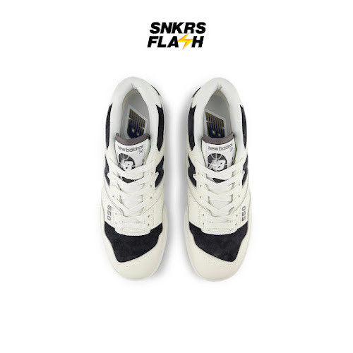 NEW BALANCE 550 White Black Sepatu Sneakers Pria - BB550VRB - Size 45