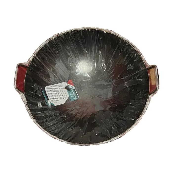 PREMIUM WAJAN BAJA ANTI LENGKET SEASONING 40CM Wok penggorengan anti lengket