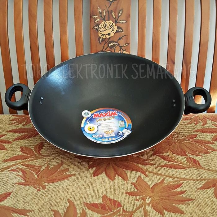 PREMIUM MAXIM 30CM VALENTINO WOK WAJAN PENGGORENGAN TEFLON