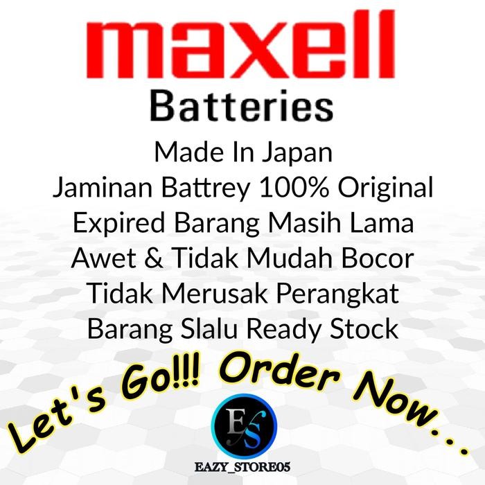 Baterai SR621SW Original Maxell Silver Oxide Batre SR621 364 SR621SW Maxell Lembaran