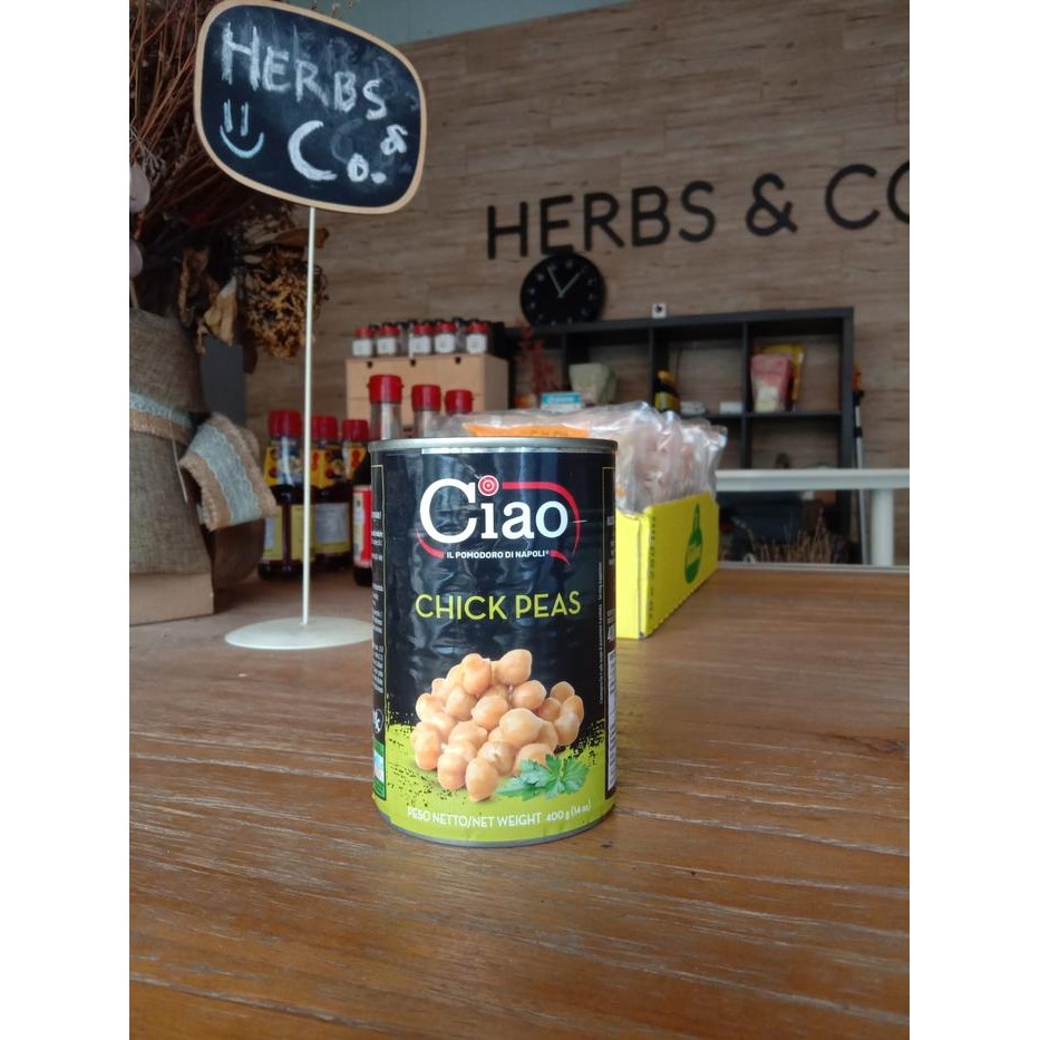 

New Ciao Chick Peas / Kacang arab / Garbanzo beans kaleng 400 gr