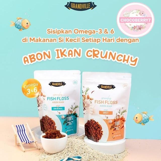 

New Grandville Abon Sapi Abon Ayam 100gr Crunchy Beef Floss Chicken Floss Fish Original Spicy Bawang