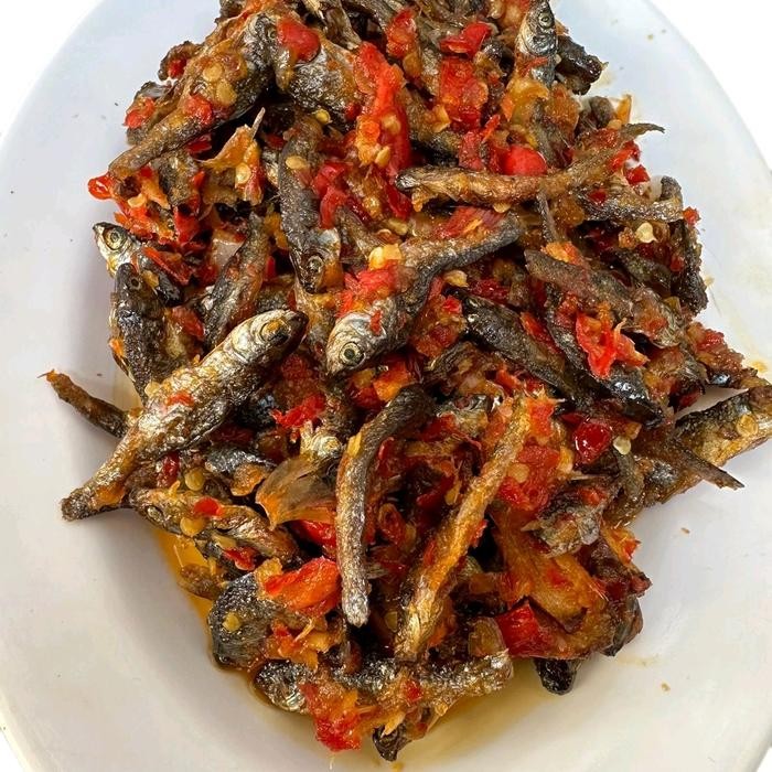 

New Ikan Bilis Bumbu Belado Siap makan (matang)100 gr