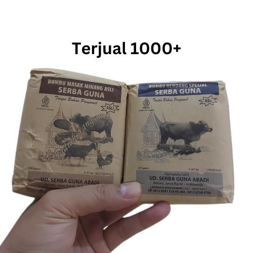 

New Bumbu Serbaguna Minang Asli Rendang Gulai 250 Gram Instan Penyedap Ayam Kambing Sapi Bahan