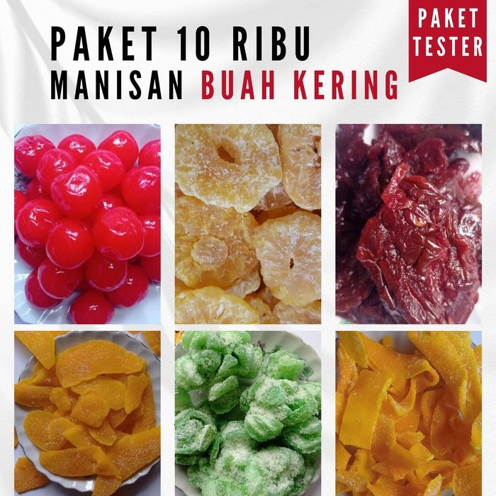 

PREMIUM MANISAN BUAH KERING SERBA 10 RIBU PAKET HEMAT PAKE TEASTER MANISAN BUAH ASLI OLAHAN BUAH