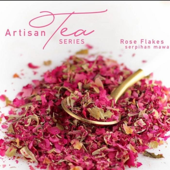 

PREMIUM artisan tea cafe - rose flakes serpihan bunga mawar kering sampel 10gr