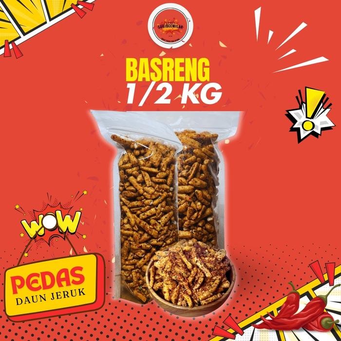 

PREMIUM 1/2kg - BASRENG PEDAS DAUN JERUK CEMILAN KERING