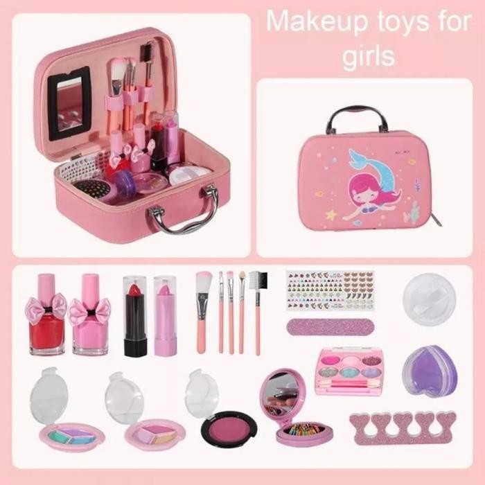 Promo Terbatas Make Up Anak Perempuan Mainan Make Up Set Dandan Anak Asli Non Toxic