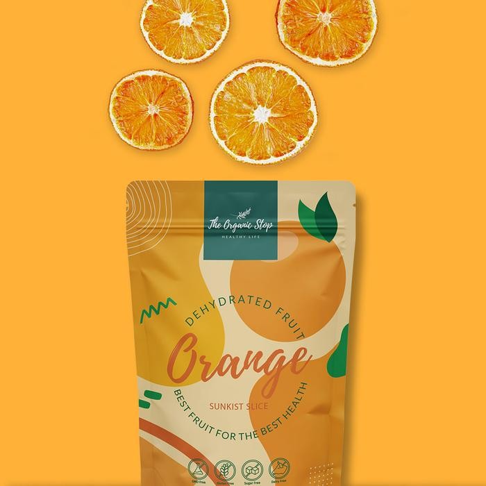 

PREMIUM TheOrganicStop Dried Dehydrated Orange Sliced Jeruk Iris Kering 12gram