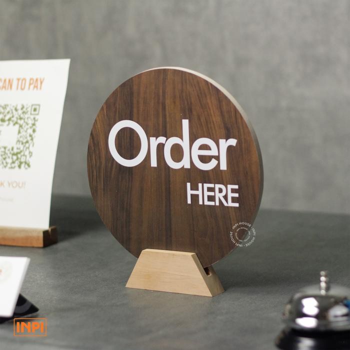 PREMIUM SIGN ORDER HERE - CASHIER CAFE - DEKORASI KASIR