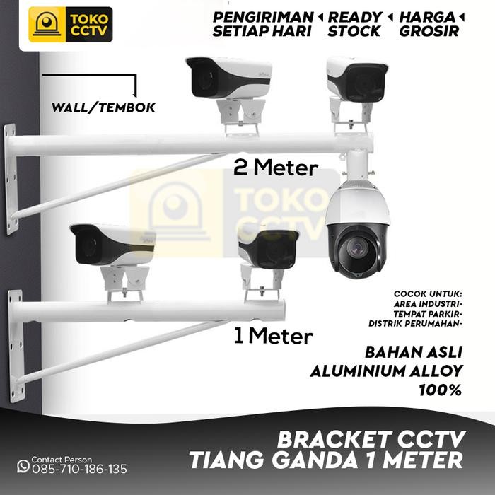 PREMIUM BRACKET TIANG GANDA CCTV OUTDOOR PANJANG 1 METER