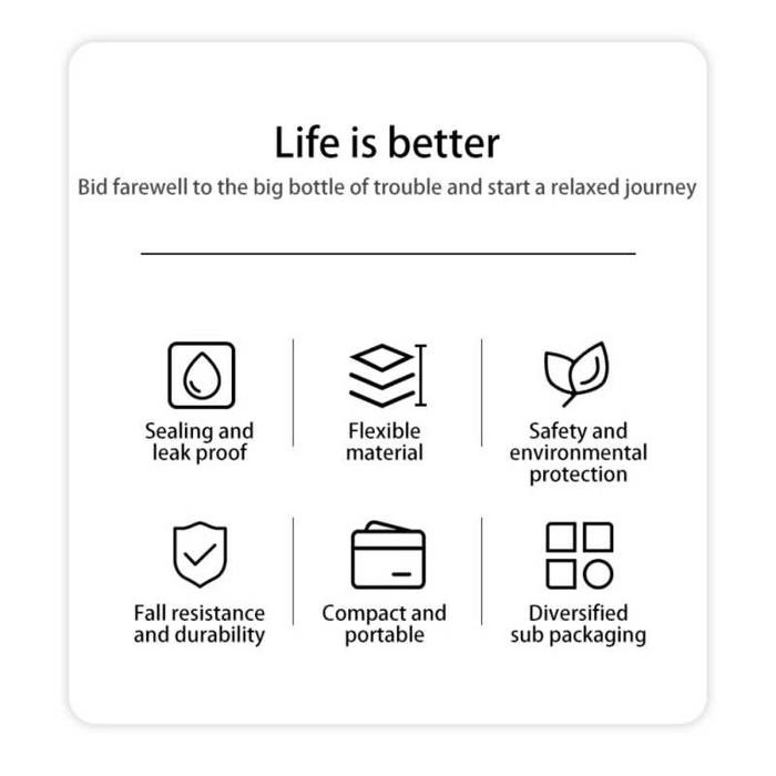 PREMIUM Kantong Tempat Sabun Cair Shampoo Travel traveling piknik Reusable Pouch - Z21