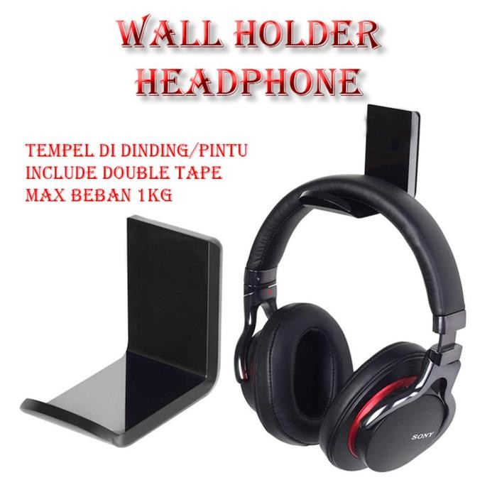 

Simple Headphone Hanger Holder Acrylic Wall Mount Akrilik m