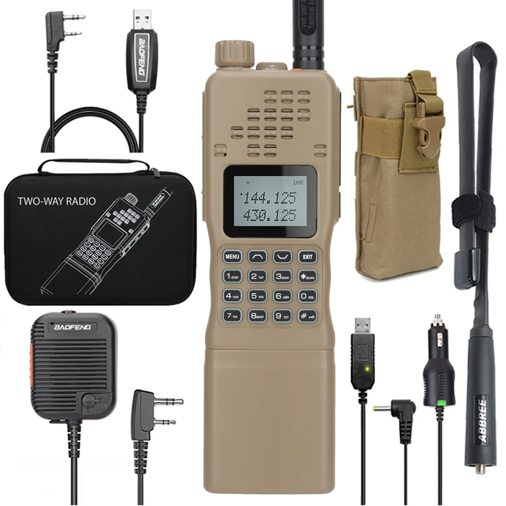 Baofeng AR-152 15W Walkie Talkie VHF UHF Ham CB Tactial Military Two way Radio Larger Battery AN /PR