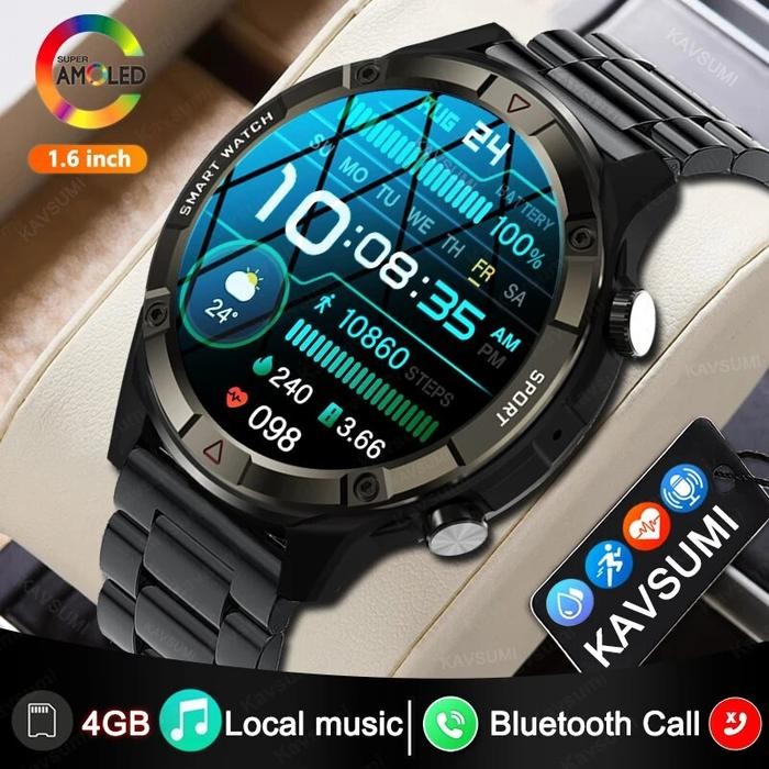 2023 4GB Watch 1.43-inch Smart Watch Men Pedometer Sports Fitness
