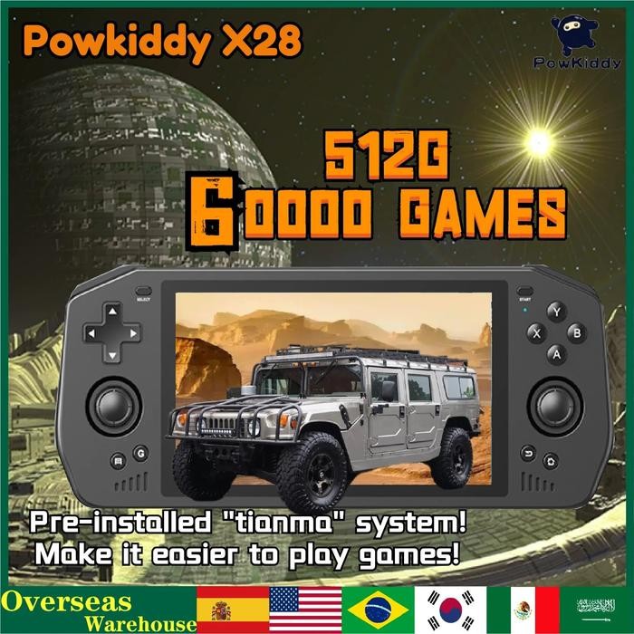 POWKIDDY X28 POWKIDDY X55 Retro Handheld Game Console 512G 60000