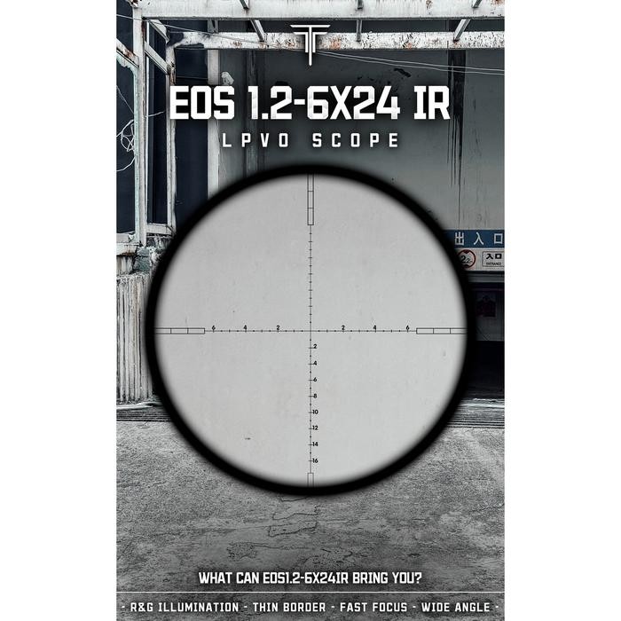 BRG BARU TELESKOP T-EAGLE EOS 1.2-6x24 IR BUNTUNG WARNA TAN NYALA MERAH HIJAU