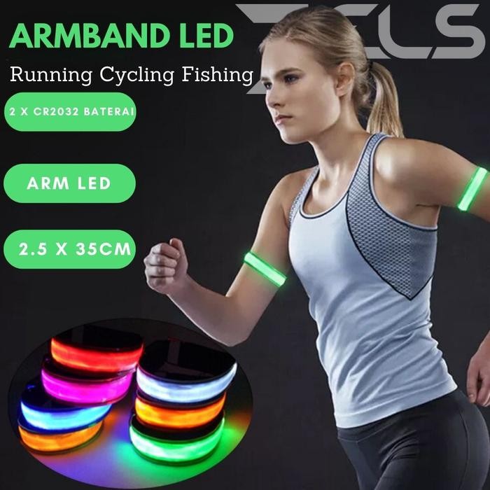 Lampu Gelang LED Running Sport Armband Wristband Safety Belt ELS-23