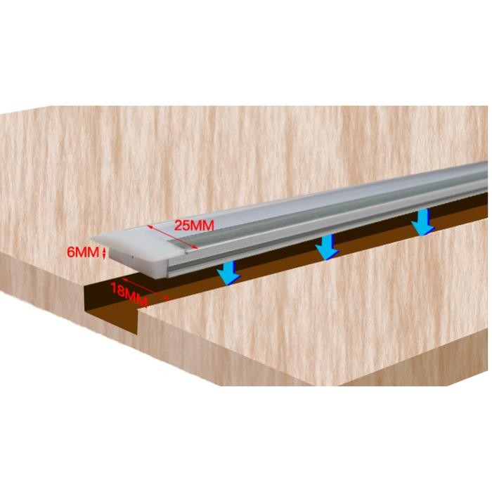 Aluminium Led Strip Sayap /Housing Led Strip 1M