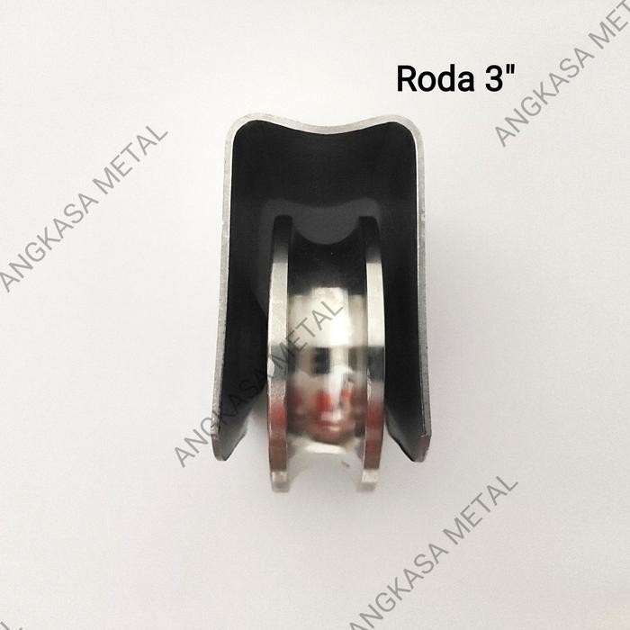 Roda Pintu Pagar Stainless Steel 3" #Gratisongkir