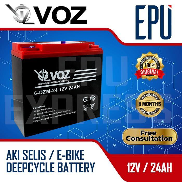 Terlaris Aki Selis VOZ 12V 24AH Aki Sepeda Listrik Baterai Aki Motor Listrik SALE