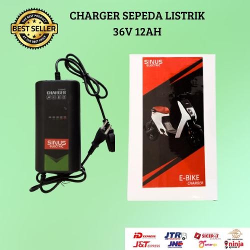 Terlaris Charger Aki Sepeda Listrik 36V 12AH Selis Butterfly Original SALE